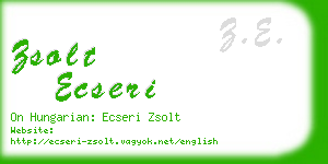 zsolt ecseri business card